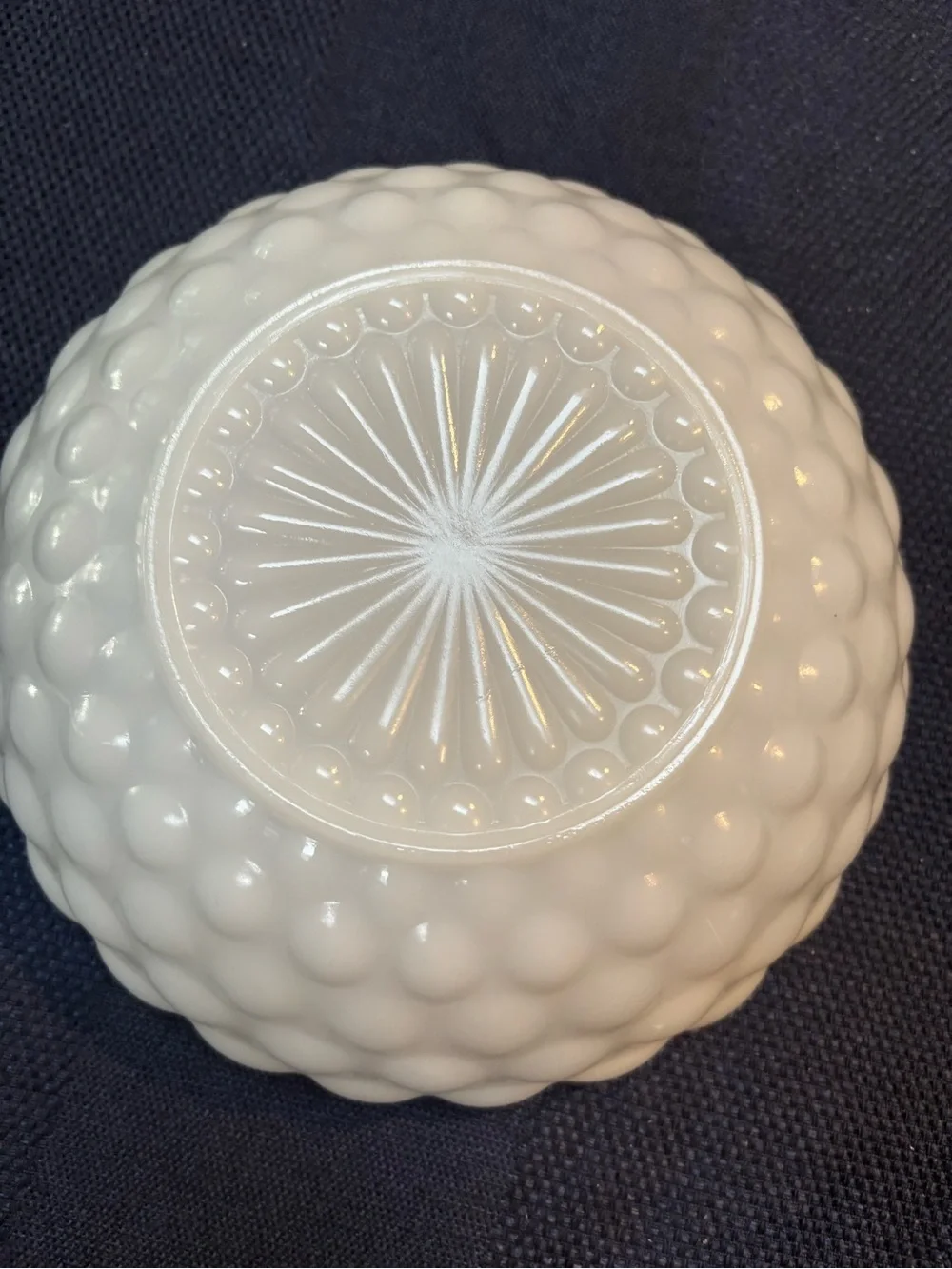 Vintage Fire King Milk Glass Bubble Serving Bowl - Classic Home Dining